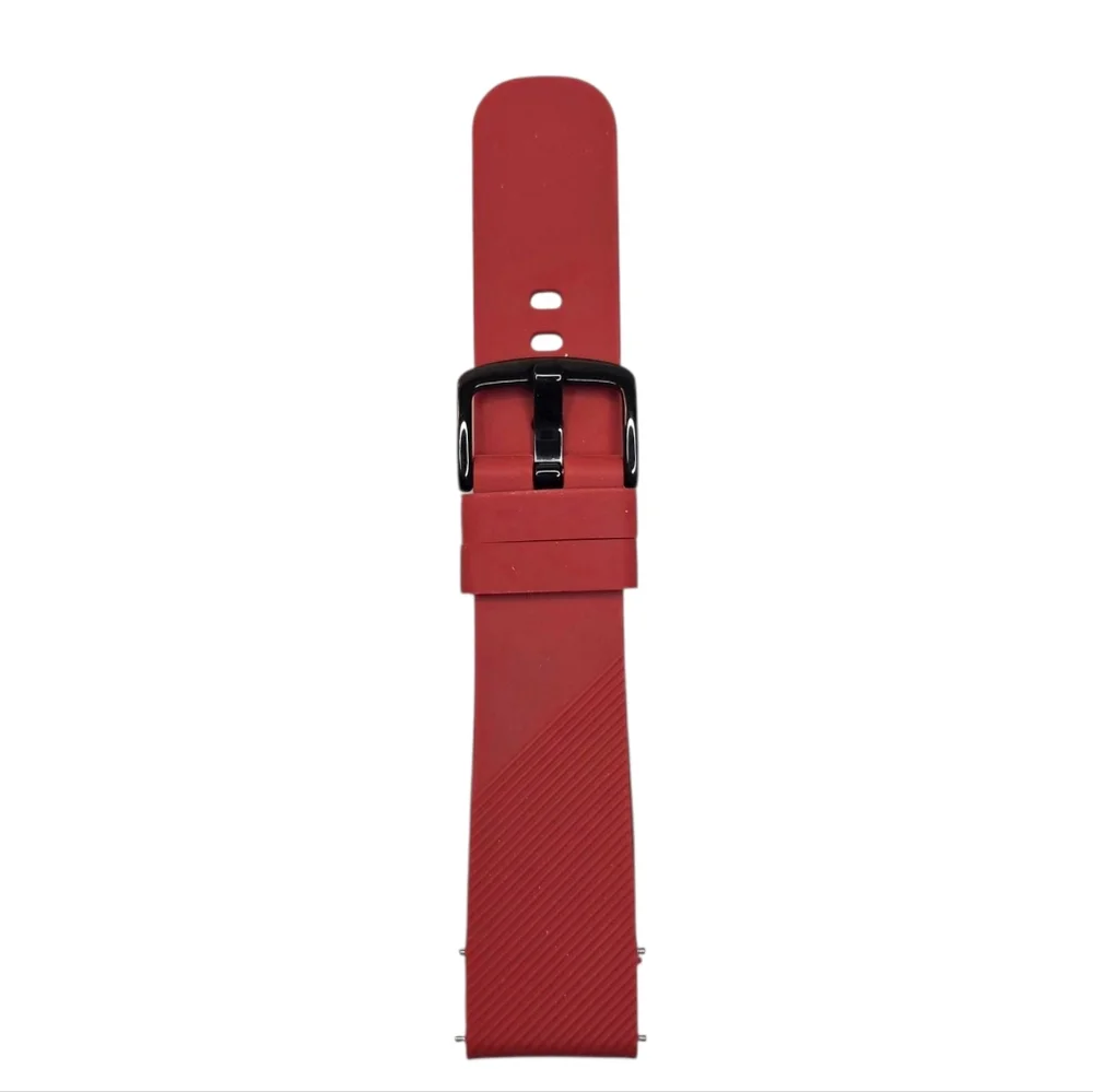 Samsung Galaxy Small 20mm Tech Smartwatch Replacement Band Unisex Red Silicone